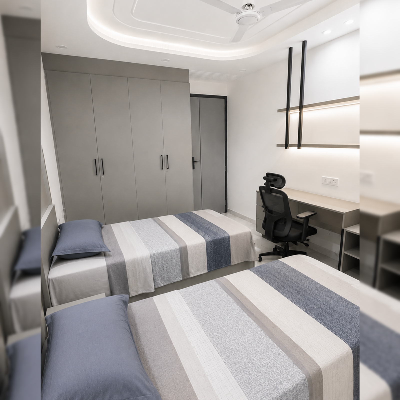 Prime Balcony Room — Aspiro Living, premium girls PG in Karol Bagh
