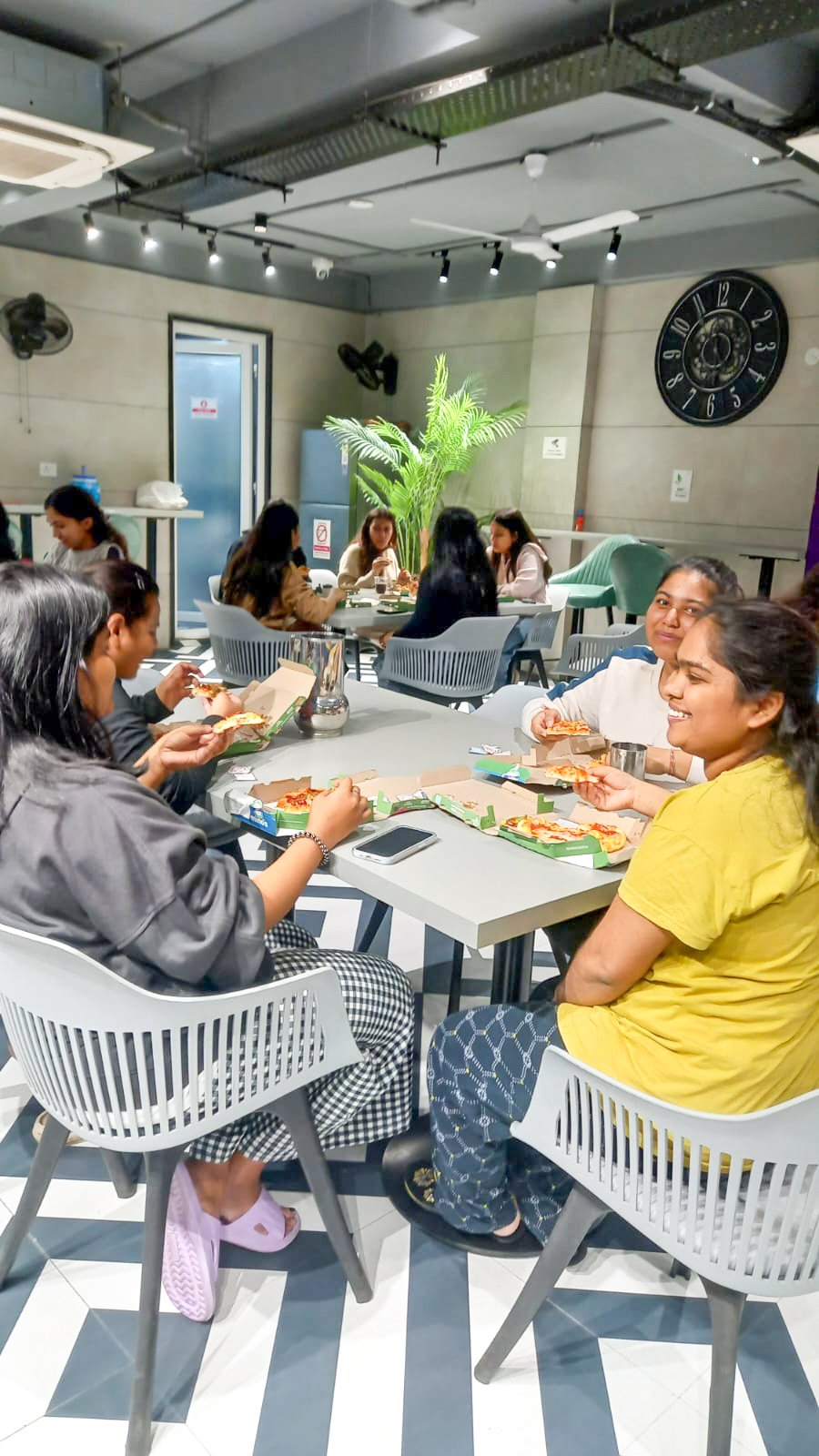 Pizza Night — Aspiro Living, premium girls PG in Karol Bagh